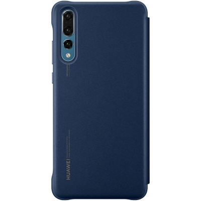 Кожени калъфи Кожени калъфи за Huawei Луксозен кожен калъф тефтер SMART VIEW FLIP COVER оригинален за Huawei P20 Pro CLT-L29 тъмно син сапфир / deep blue